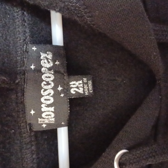 DOLLSKILL 2X BLACK LONG-SLEEVED SWEATSHIRT WITH PUNK ANARCHY IN RED ON FRONT - Picture 13 of 13